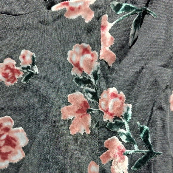 NWT $239 FOR LOVE AND LEMONS BLAKE FLORAL BURNOUT BLACK MINI DRESS SIZE S - Picture 9 of 11